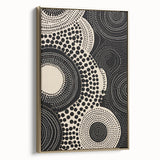 Abstract Electric Circle Art - Modern Monochrome Geometric Wall Decor