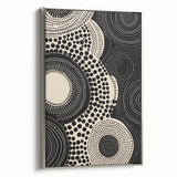 Abstract Electric Circle Art - Modern Monochrome Geometric Wall Decor