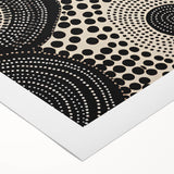 Abstract Electric Circle Art - Modern Monochrome Geometric Wall Decor