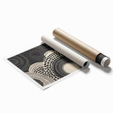 Abstract Electric Circle Art - Modern Monochrome Geometric Wall Decor