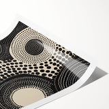 Abstract Electric Circle Art - Modern Monochrome Geometric Wall Decor