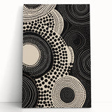 Abstract Electric Circle Art - Modern Monochrome Geometric Wall Decor