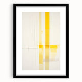 Modern Electric Abstract Lines - Minimalist Yellow Geometric Wall Decor
