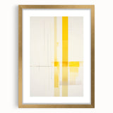 Modern Electric Abstract Lines - Minimalist Yellow Geometric Wall Decor