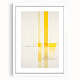 Modern Electric Abstract Lines - Minimalist Yellow Geometric Wall Decor