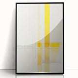Modern Electric Abstract Lines - Minimalist Yellow Geometric Wall Decor