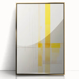 Modern Electric Abstract Lines - Minimalist Yellow Geometric Wall Decor