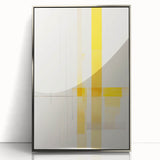 Modern Electric Abstract Lines - Minimalist Yellow Geometric Wall Decor