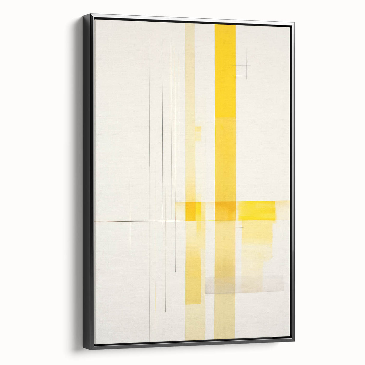 Modern Electric Abstract Lines - Minimalist Yellow Geometric Wall Decor
