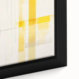 Modern Electric Abstract Lines - Minimalist Yellow Geometric Wall Decor