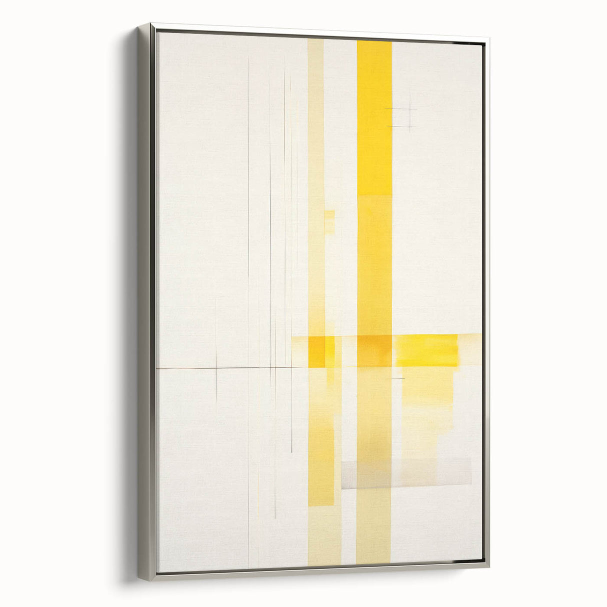 Modern Electric Abstract Lines - Minimalist Yellow Geometric Wall Decor