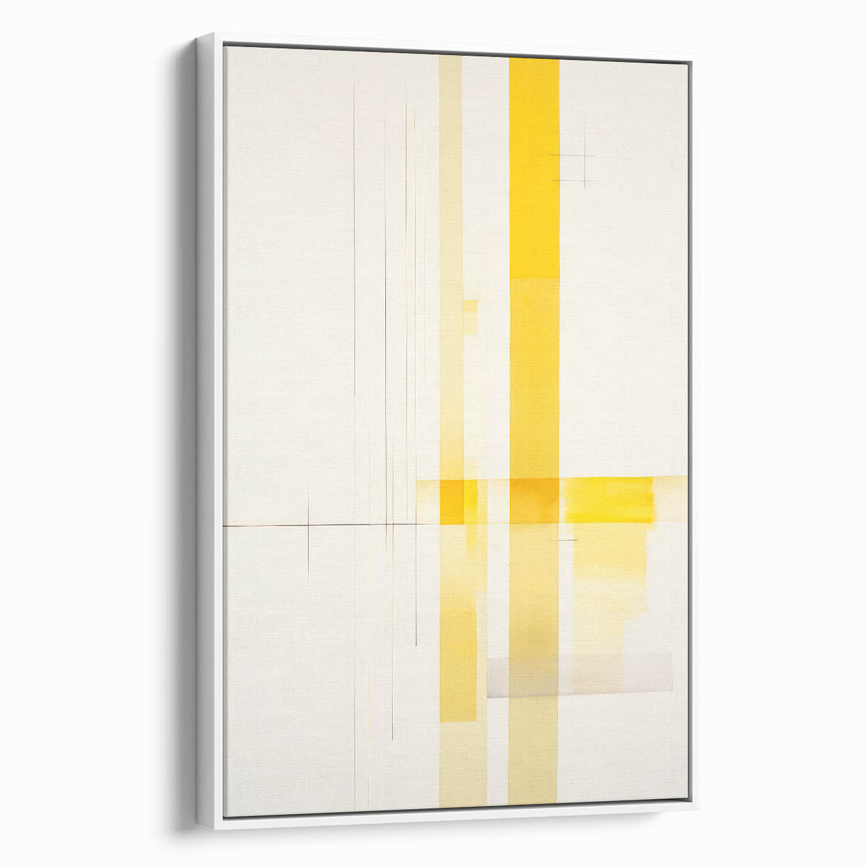 Modern Electric Abstract Lines - Minimalist Yellow Geometric Wall Decor
