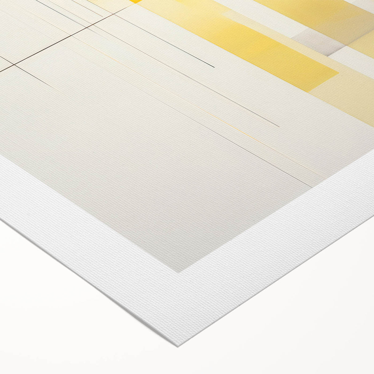 Modern Electric Abstract Lines - Minimalist Yellow Geometric Wall Decor