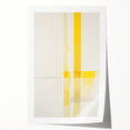 Modern Electric Abstract Lines - Minimalist Yellow Geometric Wall Decor