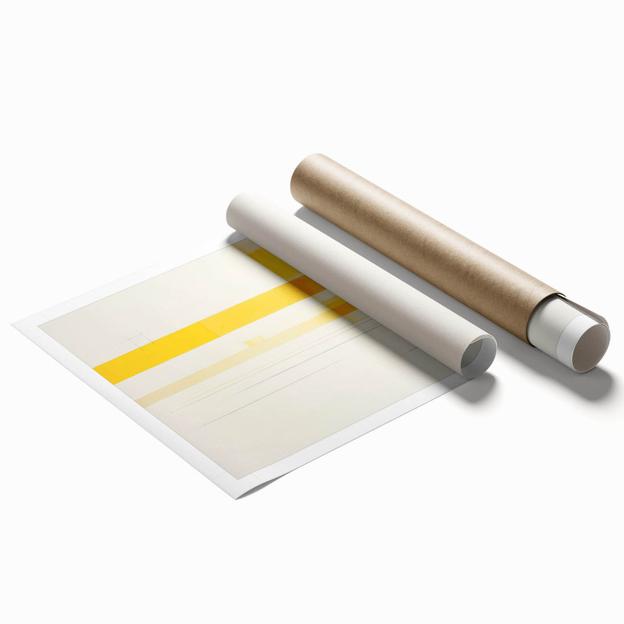 Modern Electric Abstract Lines - Minimalist Yellow Geometric Wall Decor