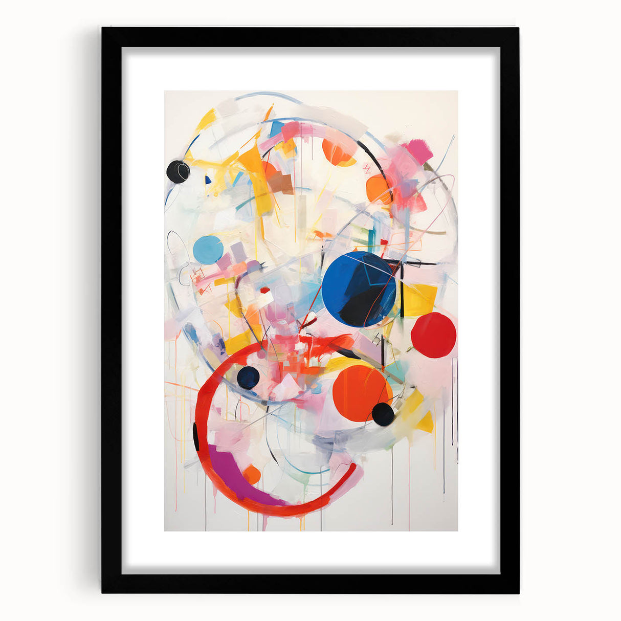 Vibrant Electric Abstract Art - Dynamic Colorful Geometric Wall Decor