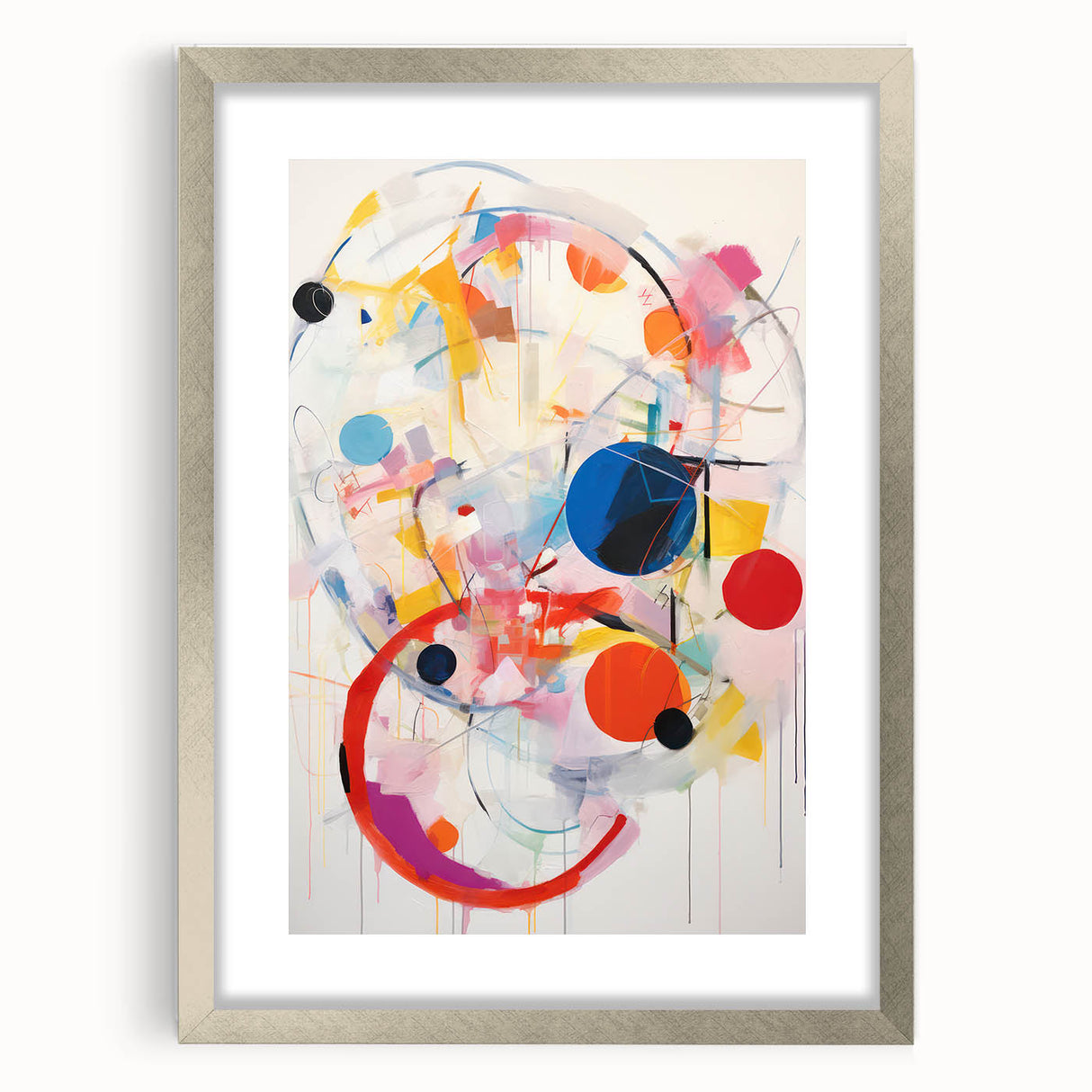 Vibrant Electric Abstract Art - Dynamic Colorful Geometric Wall Decor