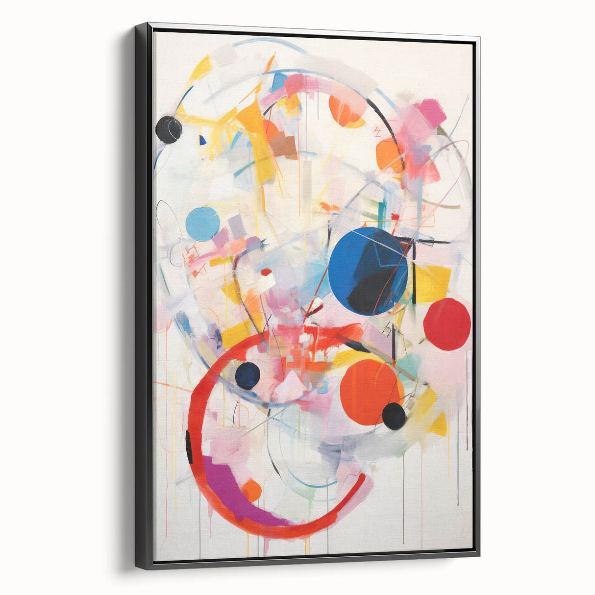 Vibrant Electric Abstract Art - Dynamic Colorful Geometric Wall Decor