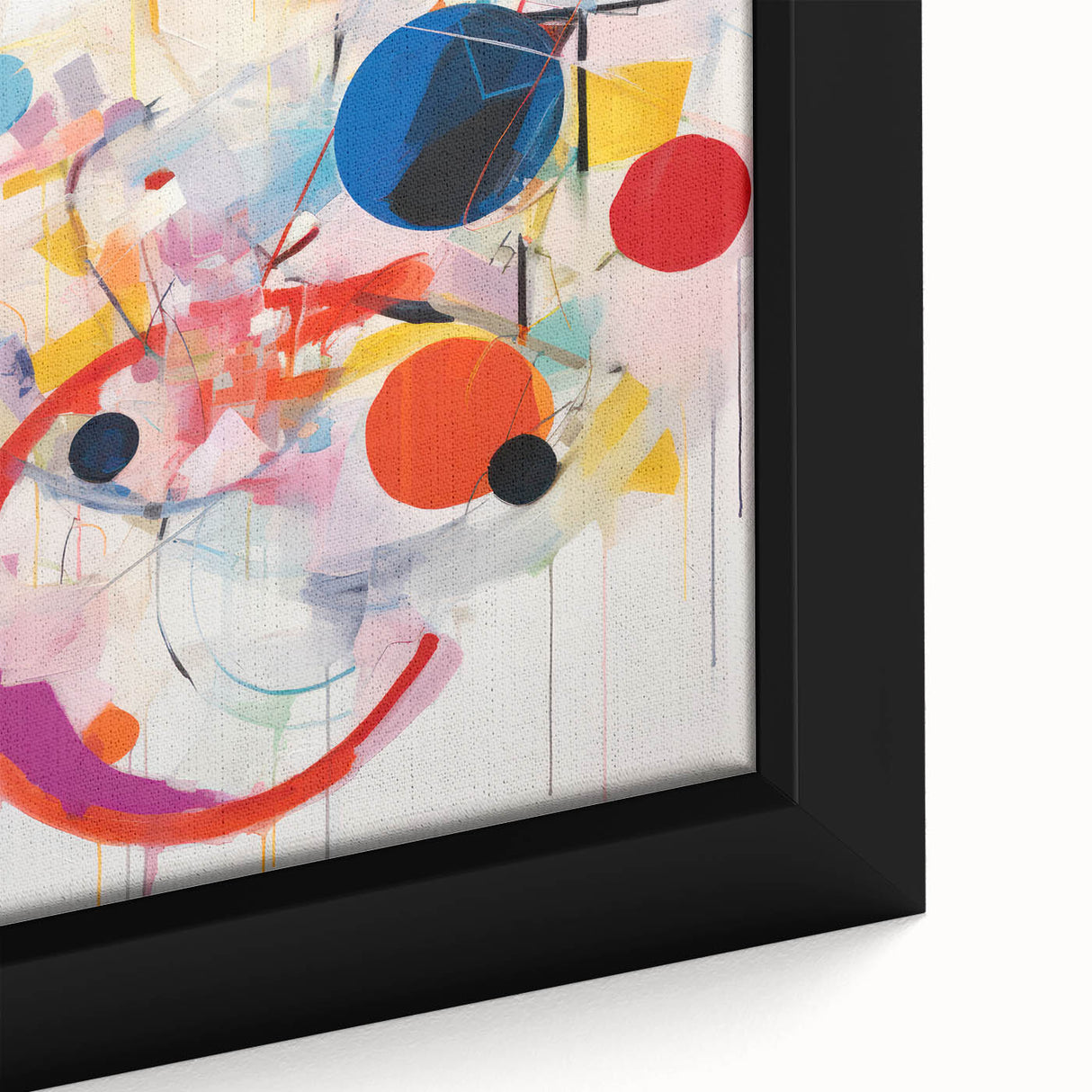 Vibrant Electric Abstract Art - Dynamic Colorful Geometric Wall Decor