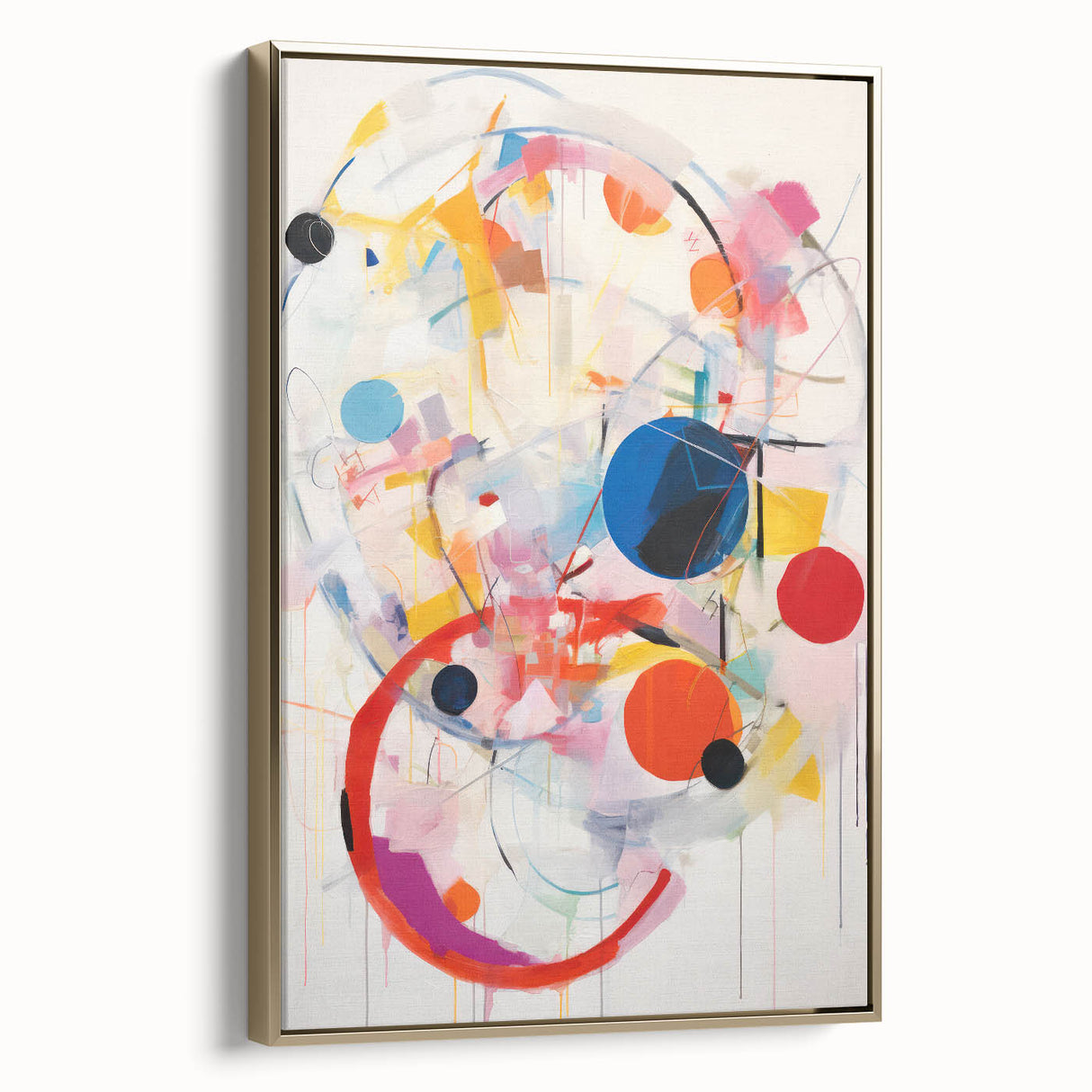 Vibrant Electric Abstract Art - Dynamic Colorful Geometric Wall Decor