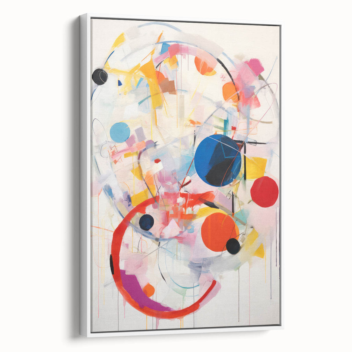 Vibrant Electric Abstract Art - Dynamic Colorful Geometric Wall Decor