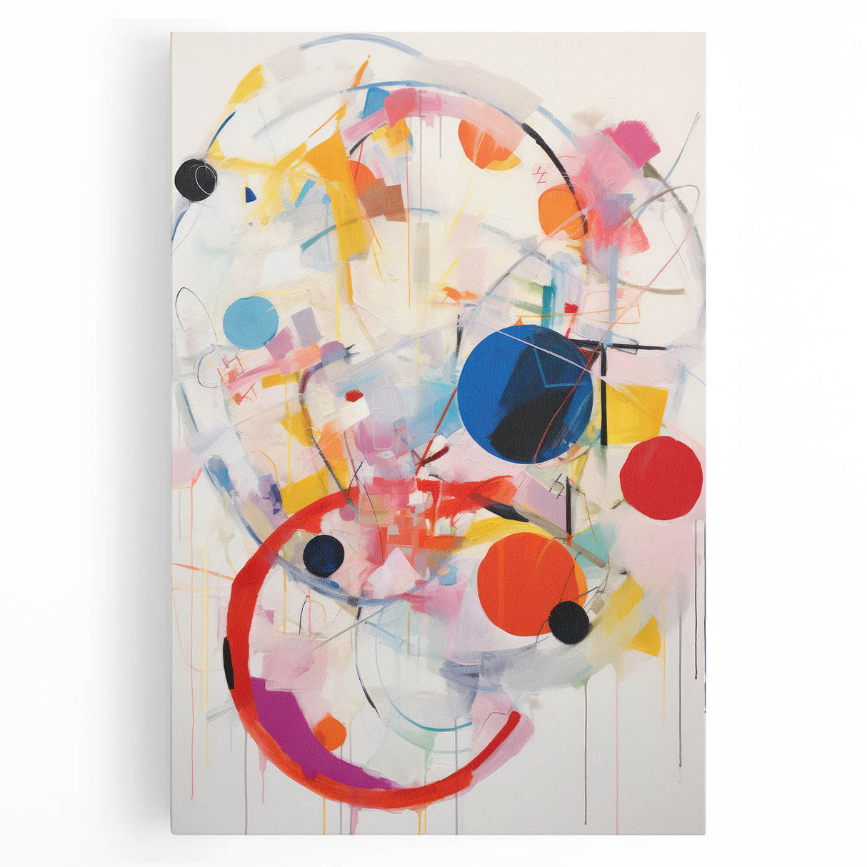 Vibrant Electric Abstract Art - Dynamic Colorful Geometric Wall Decor