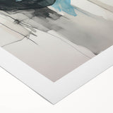 Abstract Electric Portrait - Expressive Blue and Black Minimalist Art