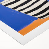 Vibrant Electric Botanical Art - Modern Blue and Yellow Plant Wall Decor