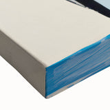 Blue Electric Botanical Art - Contemporary Floral Wall Decor in Stripes