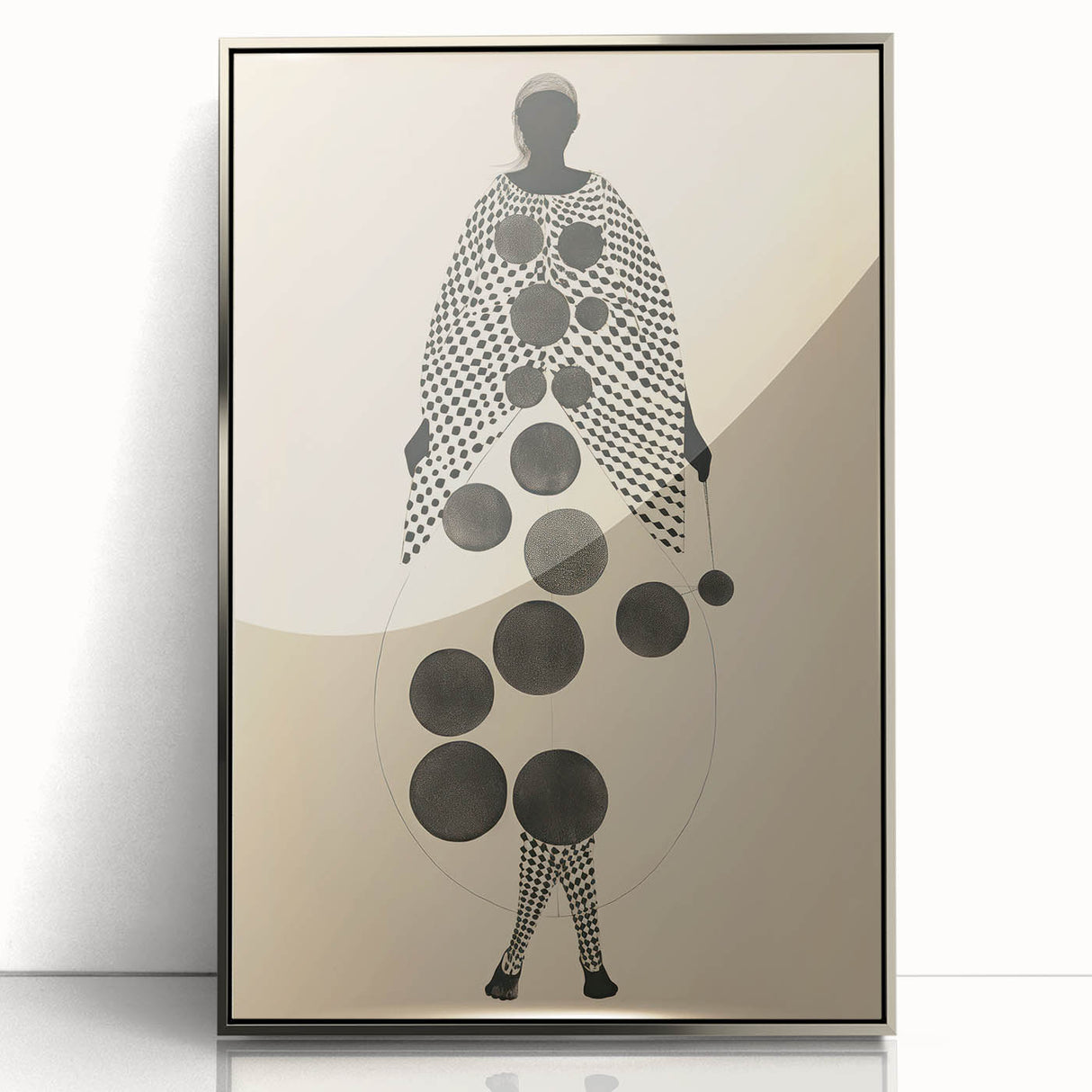 Abstract Monochrome Electric Art - Geometric Silhouette Wall Decor