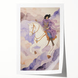 Elegant Electric Rider Art – Vibrant Modern Electric Wall Canvas Decor