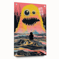 Vibrant Electric Monster Art - Bold Abstract Wall Decor for Kids