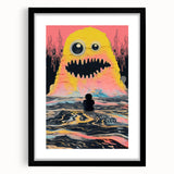 Vibrant Electric Monster Art - Bold Abstract Wall Decor for Kids