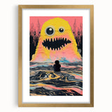 Vibrant Electric Monster Art - Bold Abstract Wall Decor for Kids