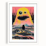 Vibrant Electric Monster Art - Bold Abstract Wall Decor for Kids