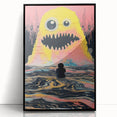 Vibrant Electric Monster Art - Bold Abstract Wall Decor for Kids