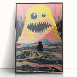 Vibrant Electric Monster Art - Bold Abstract Wall Decor for Kids