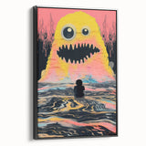 Vibrant Electric Monster Art - Bold Abstract Wall Decor for Kids