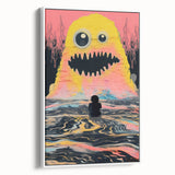 Vibrant Electric Monster Art - Bold Abstract Wall Decor for Kids