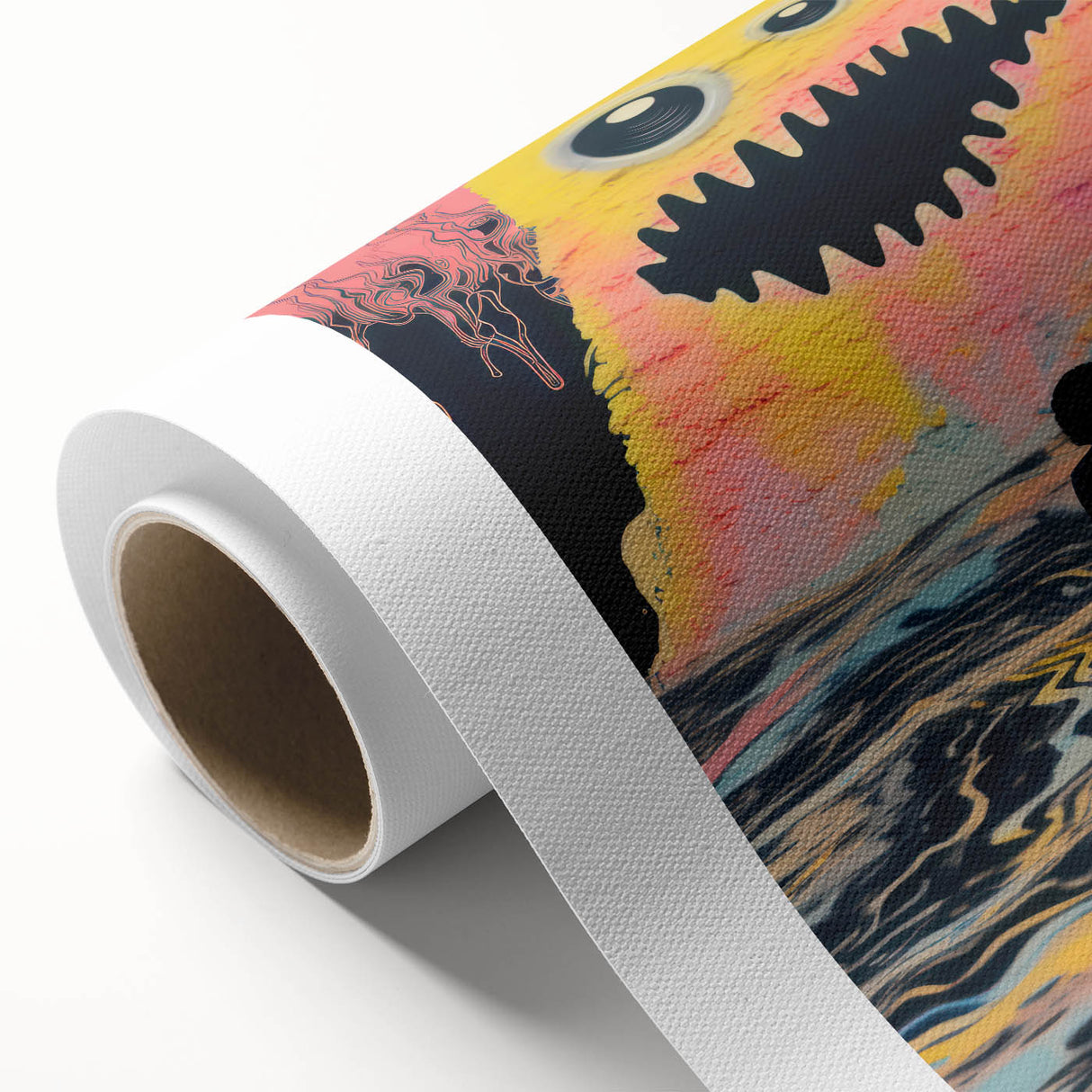 Vibrant Electric Monster Art - Bold Abstract Wall Decor for Kids