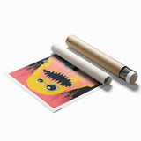 Vibrant Electric Monster Art - Bold Abstract Wall Decor for Kids