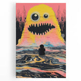 Vibrant Electric Monster Art - Bold Abstract Wall Decor for Kids