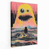 Vibrant Electric Monster Art - Bold Abstract Wall Decor for Kids