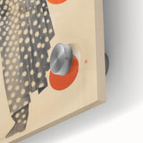 Modern Electric Wall Art - Abstract Silhouette with Vibrant Orange Accents