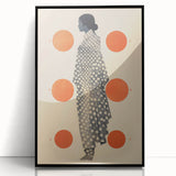 Modern Electric Wall Art - Abstract Silhouette with Vibrant Orange Accents