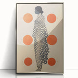 Modern Electric Wall Art - Abstract Silhouette with Vibrant Orange Accents