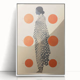 Modern Electric Wall Art - Abstract Silhouette with Vibrant Orange Accents