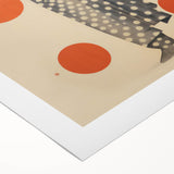 Modern Electric Wall Art - Abstract Silhouette with Vibrant Orange Accents