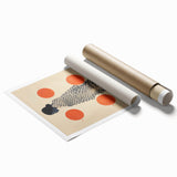 Modern Electric Wall Art - Abstract Silhouette with Vibrant Orange Accents