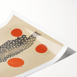 Modern Electric Wall Art - Abstract Silhouette with Vibrant Orange Accents